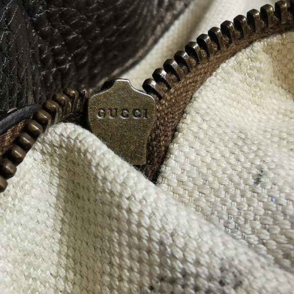 FLASH SALE!  Gucci Handbag Leather Bronze Gold Hardware GG 2Way Shoulder Bag - Picture 12 of 12